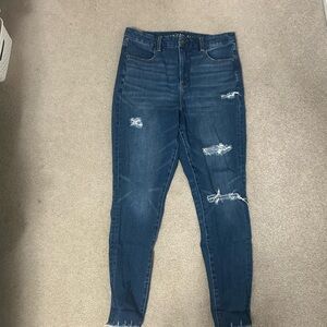 Blue Distressed Women's Jeans
